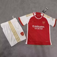 Football01 23-24 Arsenal Home Kids Kit Short Sleeve Top + Shorts Sports Kids