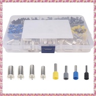 [W Y D H] 390Pcs AWG (2 4 6 8 10 12 14 16) Wire Ferrules Kits Crimp Terminal Connector Sleeves Crimp