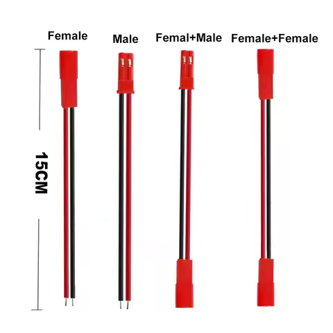 150mm JST 2 Pin Male & Female Cable Connector JST 2P Wires Plug for LED Lamp Strip RC BEC 25mm 30mm