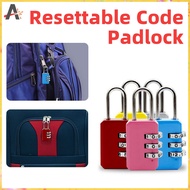 Resettable Combination Padlock 3 Digits Zinc Alloy Code Lock for Cabinet Suitcase Luggage Lock