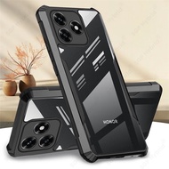 Transparent Acrylic Armor Shockproof Cover For Honor X5c Plus 4G TPU Soft Edges Protective Case Hono