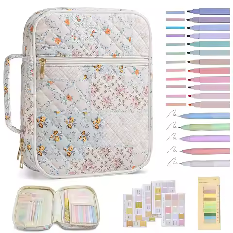 Floral Bible Cover Case For Women Bible Study Supplies Bible Journaling Kit Book Carrying Case Mothe