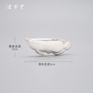 Art Cloud Art 999 เงินบริสุทธิ์ทำมือ กิ๊บตัวละครชา ตกแต่งชาน้ำ ตกแต่งโต๊ะทำงาน อุปกรณ์ชาน้ำ ปลาฉลามท