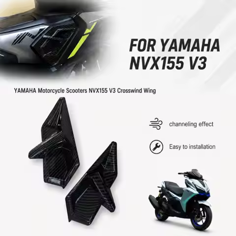 For Yamaha Aerox 155 V3 NVX 155 V3 2021-2025 Motorcycle Scooters Carbon Fiber Pattern Crosswind Wing