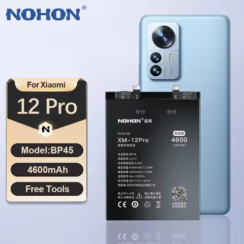 NOHON BP45 BP46 BP4A Battery for Xiaomi 12 Pro 12X 12S Ultra 11 11i 13 14 BM4X BP43 Replacement Batt