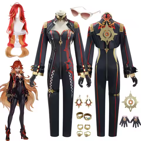 Mavuika Cosplay Costume Game Genshin Impact Uniform Earrings Sunglasses Pyro Archon Natlan God of Wa