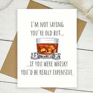 40th Birthday Gift For Him, Husband 40th Birthday Card, Old Whiskey Birthday Card For Dad, Funny 40t