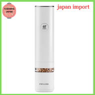 ZWILLING J.a. Henckels Zwillite "Enfinizy โรงสีไฟฟ้าสีขาว" เกลือพริกไทยชาร์จได้สามารถปรับความหยาบได้