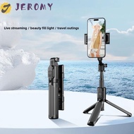 JEROMY Telescopic Selfie Stick, 1.3/1.7 M Tripod Bluetooth Selfie Stick, Practical Portable Handheld