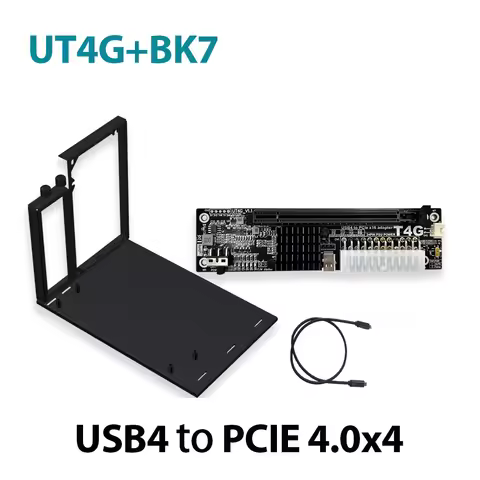 UT4G eGPU Thunderbolt 4 /3 TB3/TB4 To PCIe X16 PCI-E 4.0 X4 GPU Dock External Adapter USB4 BK7 Brack