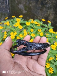 gelang AKAR BAHAR HITAM UKIR ULAR PITON HD 213