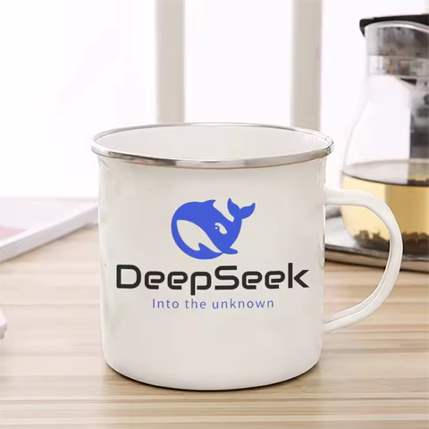 Deepseek Coffee Mugs Enamel Cup Reusable Eco Friendly Metal Traver Tea Milk Beer Mug