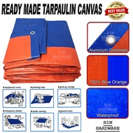 HIN Heavy Duty 1414 Tarpaulin Sheet Lorry Canvas Blue Orange / Kain Terpal Lorry Canvas Biru Orange