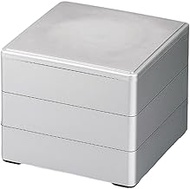 J-kitchens Heavy Box, 3 Tiers, 5.5 Inches, Color, Heavy Box, Silver, 6.6 x 6.6 x 5.8 inches (16.7 x 