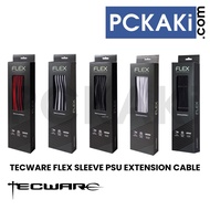 TECWARE FLEX PSU CABLE EXTENSION SLEEVES | INCLUDE CABLE COMBS BLACK / WHITE / RED / GREY