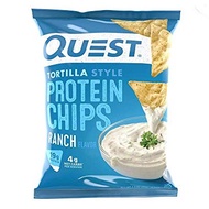 Quest Nutrition Tortilla Style Protein Chips, Ranch, 19G Protein, Low Carb, Gluten Free, Baked