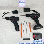 Cordless Drill Hand Drill Electric Screwdriver bateri Power Tools Li-on Rechargeable Impact 12v 42v 