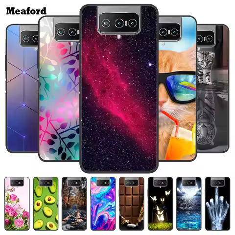 For Asus Zenfone 8 Flip Case Star Soft TPU Silicone Phone Case For Zenfone8 Flip Zenfone 8 ZS590KS B