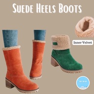 Suede Boots with Heels Winter Suede Boots
