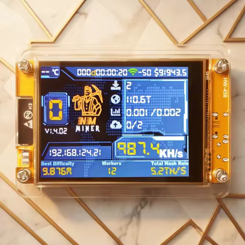 NMMiner NerdMiner V2 Hashrate 980KH/s Lucky Miner ESP32 2.8 inch Smart Display Crypto Solo Lottery B