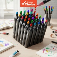 Shipped in 24 Hours - 2-in-1 Double-Head Marker Set for Kids Art Pen 30/36/48/60/80 Colors Alcoholic