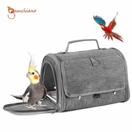 [Gamchiano] Bird Carrier, Transport Bag, Adjustable Shoulder Strap with Tray, Travel Cage with Stand