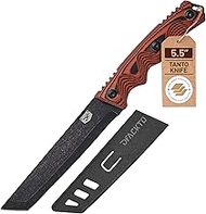DFACKTO Interceptor 5.5 Inch Tanto Utility Kitchen Knife for Cooking, Camping, and Outdoors, High Ca