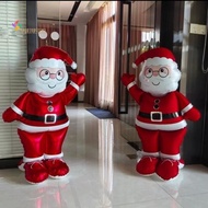 61 Inches 4D Santa Claus Foil Balloon - Merry Christmas Party Decoration Stand