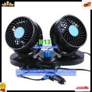 K13 H216 Kipas Double Mobil PORTABLE MINI DASHBORD CAR PENDINGIN AC TRUK voltage DC LIGHTER 12V dua