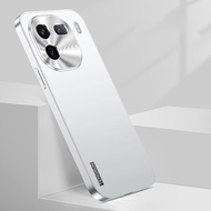 Ultra-thin Plastic Case for OPPO IQOO 12 Pro IQOO12 Case Flowing Light Aluminium Lens Protection Har