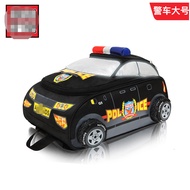 Kindergarten Middle Work Big Work Car Children Schoolbag Creative Police Car 4-8 Years Old Boy Backp