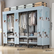 XYFull Steel Frame Cloth Wardrobe Installation-Free Wardrobe Thickened Reinforced Durable Full Steel Frame Open Door Sim