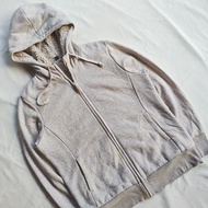 Zipper Hoodie Uniqlo Serpha Dalam Putih Tulang Second Original