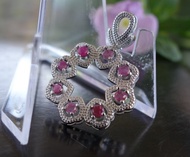 天然無燒緬甸紅寶石 吊墜 銀飾 項鍊 鴿血紅 紅寶石 Ruby 收藏