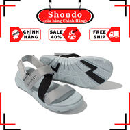 [SALE] Giày Sandals nam nữ SHONDO F6 Sport - F6S2011 - Màu Xám phối Đen
