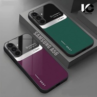 HP Casing SAMSUNG A56 Softcase SAMSUNG A56 Case Glossy Casing Shiny Glass Protector Mobile Phone Acc