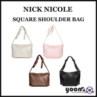 [NICK NICOLE] SQUARE SHOULDER BAG_4 COLOR_From Korea