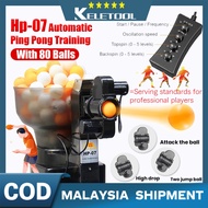Hp-07 Automatic Mesin Ping Pong Training Table Tennis Robots Ball Machine Professional Waterproof Carbon Blade 80 Balls