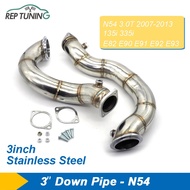 Car Exhaust Downpipe 3 inch Fit for BMW N54 3.0T 135i 335Xi E82 E90 E91 E92 E93 2007-2013 Turbo Down