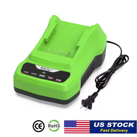 24V Battery Charger Replacement for Greenworks Charger 2938202 Compatible with 24 Volt Batteries BAG