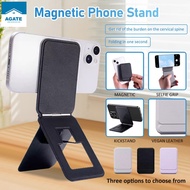 【Agate Design】Magnetic Phone Stand Invisible cell Tripod Folding Mobile Holder Compatible cell Angle
