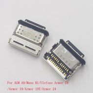 10-50Pcs Connector USB Plug For Ulefone Armor 18 19 19T 24 AGM A9 Mann H1 Type C Charging Charger Ar