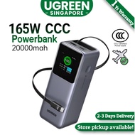 UGREEN Nexode CCC Powerbank 20000mAh 165W Fast Charging | Built-in USB-C Cable | 3C Certified | Lapt