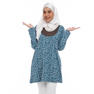 AQEELA Nursing Neckline T-Shirt - Prussian (ai1001c)