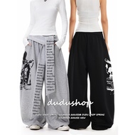 [Hip-hop print casual wide-leg pants]Women's Street Style Hip-hop pants