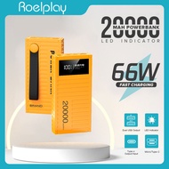 20000/50000mAh พาวเวอร์แบงค์ 66W/PD20Wชาร์จเร็ว 4 USB+1Type-c+1MicroจอแสดงผลLEDเหมาะสำหรับiPhone/Android/Huawei/Xiaomi/Power Ban k