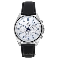 Casio Edifice Analog Standard Chronograph White Dial Quartz EFV-650L-7AV 100M Mens Watch