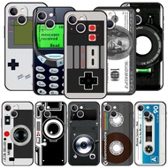 Suitable for 17 Phone Case Retro Tape Camera Gameboy Deluxe Edition Black Soft Case AE527 #.