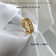 ORIGINAL ZHULIAN, Cincin koleksi Hailey saduran emas 999/24k RG5082