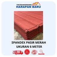 Atap Spandek / Spandex Pasir Merah Ukuran 6 Meter